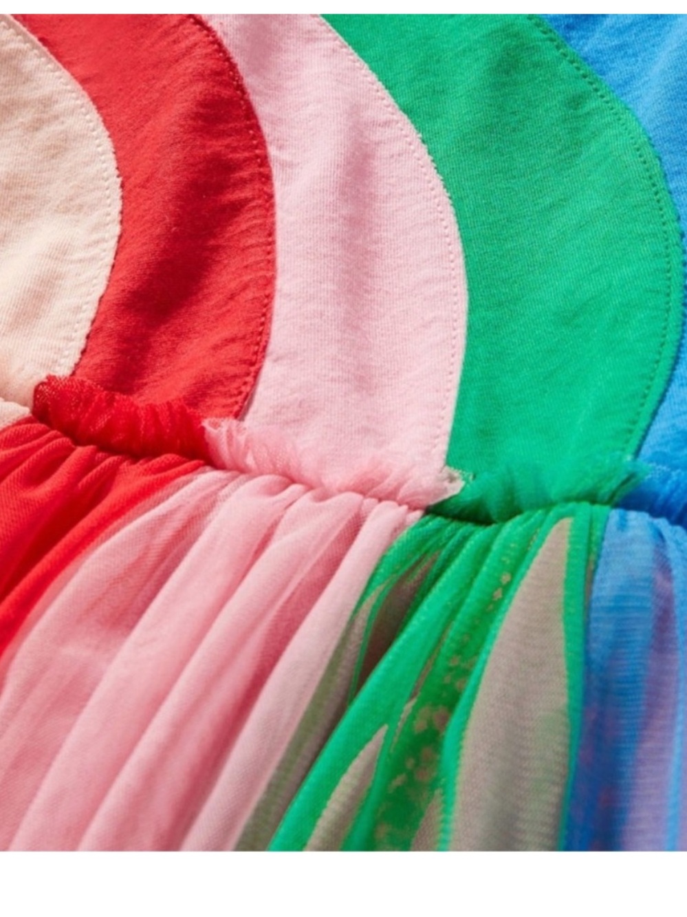 Mini Boden Pink Rainbow Tulle Dress - Picture 6 of 7